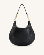 Daria メタルペンダント装飾 ショルダーバッグ - ブラック