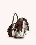 Nita パピーシェイプハンドバッグ - キャラメルブラウン