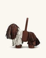 Nita パピーシェイプハンドバッグ - キャラメルブラウン