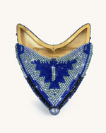 Paisley クリスタルバタフライクラッチバッグ - ブルー