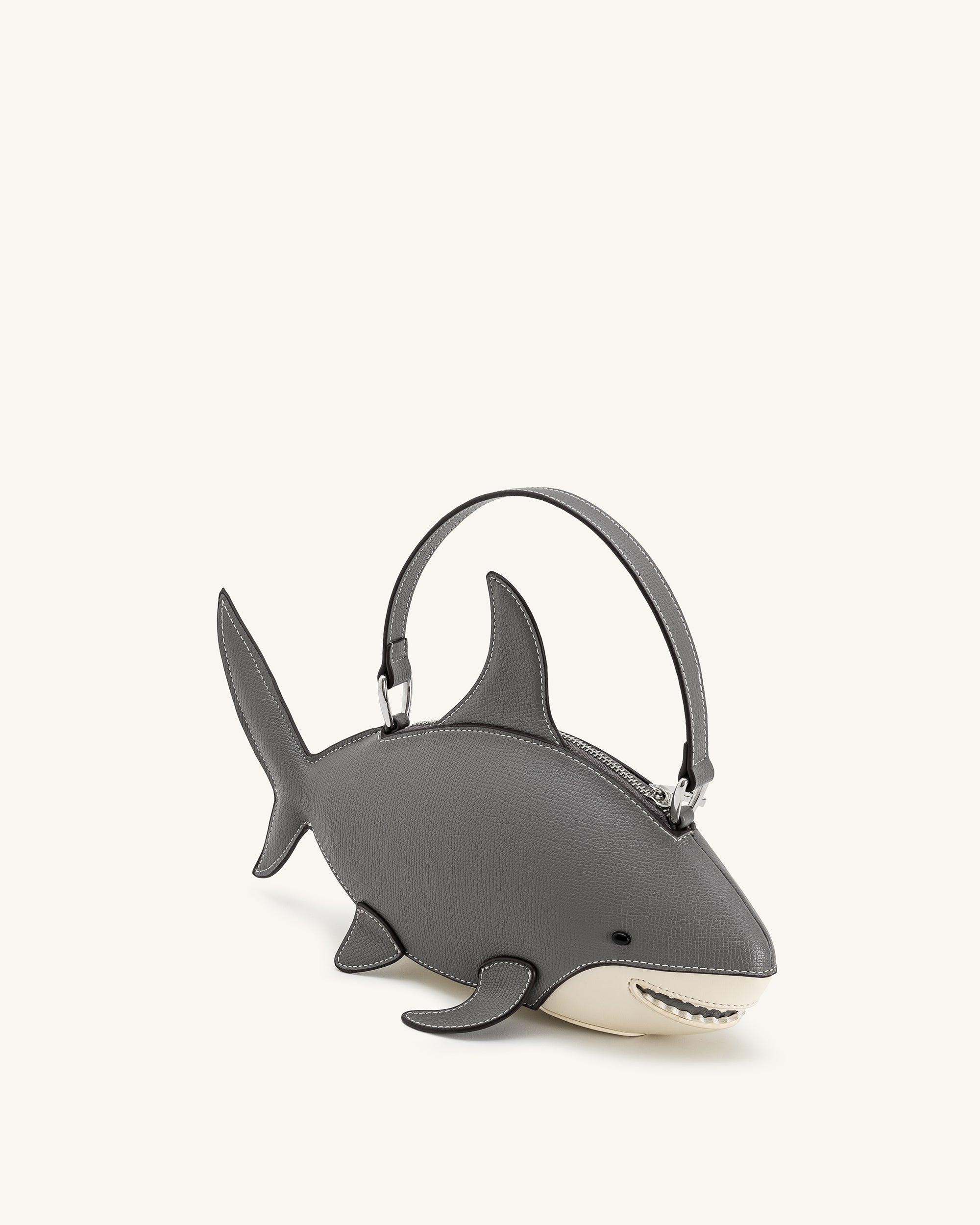 シャークスキン LB-4199 ショルダーバッグ ブラック×シルバー  Shark Skin シャーク ラム ハンドバッグ レディース 日本製 フォーマルバッグ シャークスキン 鮫