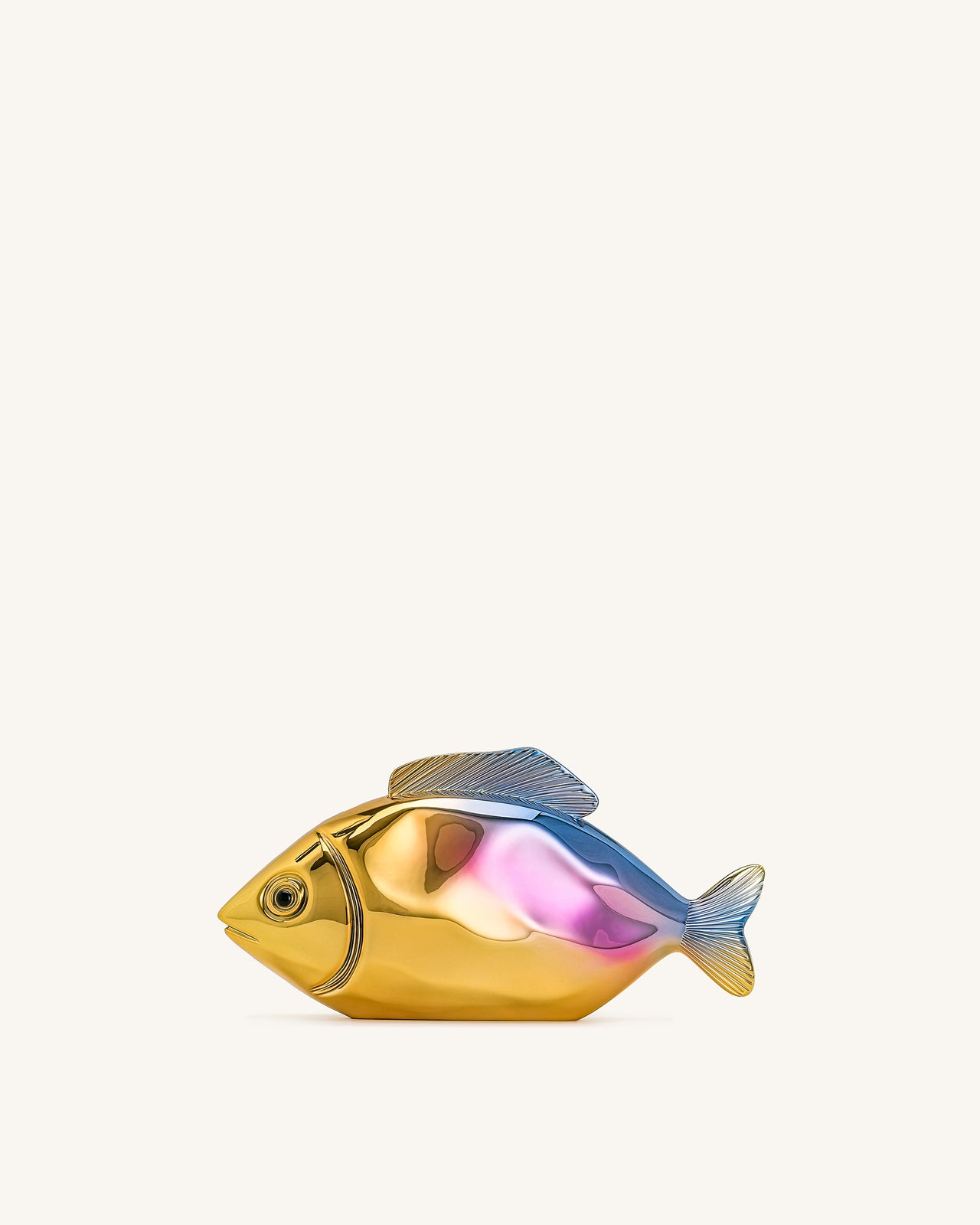 魚型クラッチ - ゴールド/ブルー
