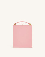 Taya ワイングラス子犬柄 ブック型 クラッチバッグ - ピンク