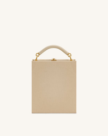Elle ピクニック柄 ブック トップハンドルバッグ - カーキ