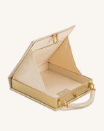 Elle ピクニック柄 ブック トップハンドルバッグ - カーキ