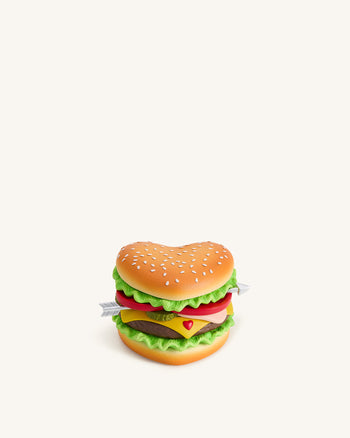 ハートバーガーノベルティクラッチバッグ - マルチカラー