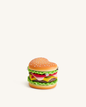 ハートバーガーノベルティクラッチバッグ - マルチカラー