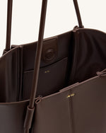 Nala ワイドトートバッグ - ディープブラウン