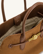 Adele メタルロープノット トートバッグ - キャラメルブラウン