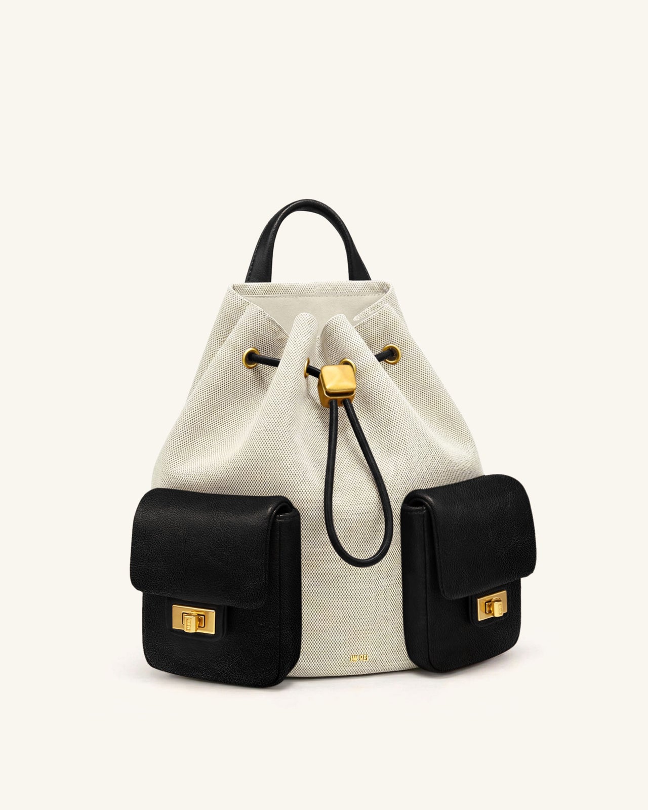 Avery ドローストリング ユーティリティバックパック – ブラックキャンバス