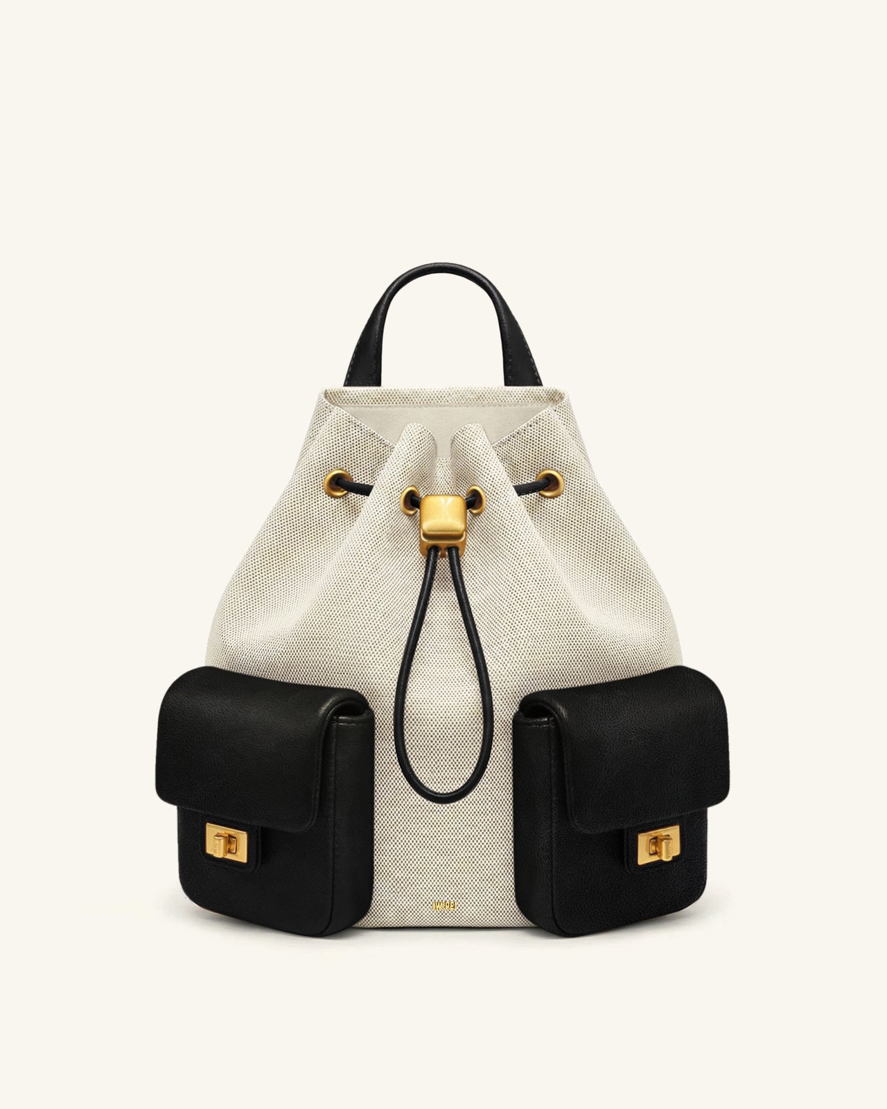 Avery ドローストリング ユーティリティバックパック – ブラックキャンバス