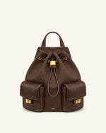 Avery ドローストリング ユーティリティバックパック – ダークブラウンキャンバス