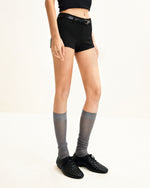 Kayla ウィーブストラップフラットシューズ - ブラック