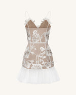 フローラルスリングミニドレス - ホワイト