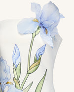 花柄ミニワンピース - ホワイト