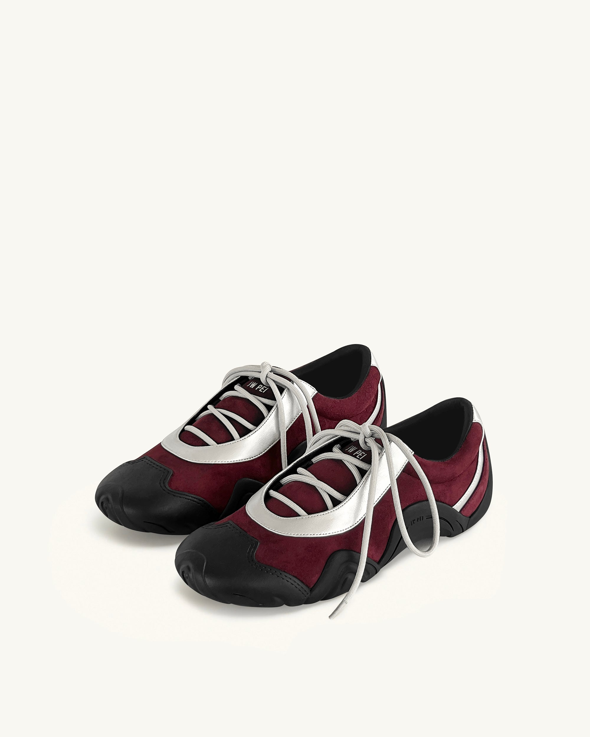 Caitlin フェイクスエード レースアップバレリーナスニーカー