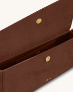 Addisyn フェイクスエードパネルショルダーバッグ - モカブラウン