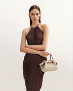 Hana ミニトートバッグ - ブラウンキャンバス