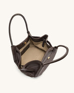 Hana ラージトートバッグ - ダークブラウン