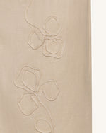 リネンコード刺繍マキシスカート - ナチュラル