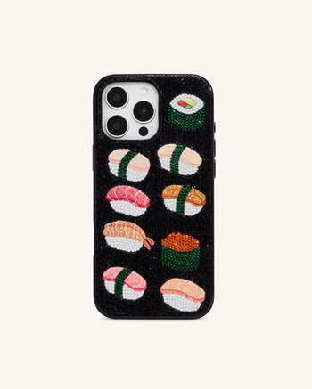 寿司 スマホケース - マルチカラー ブラック