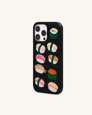 寿司 スマホケース - マルチカラー ブラック