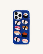 寿司 スマホケース - マルチカラーブルー