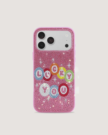 Lucky You 人工クリスタル スマホケース - ピンク