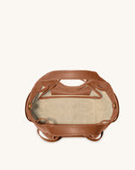 Mabel ソフト リボン トートバッグ - キャラメルブラウン