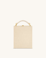 Elle ピクニック柄 ブック トップハンドルバッグ - カーキ