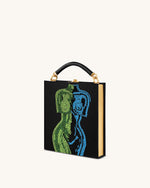 Elle カラフルビーズ ブック トップハンドルバッグ - ブラック