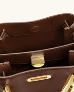 Charlene ダブルバックル ホーボーバッグ - ブラウン