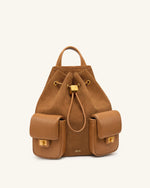 Avery フェイクスエード ドローストリング ユーティリティバックパック – ブラウン