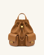 Avery フェイクスエード ドローストリング ユーティリティバックパック – ブラウン