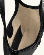 Brooke ミニ ベルト付き 装飾 トップハンドルバッグ - ブラック