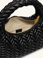 Cora キルティングハンドルバッグ - ブラック