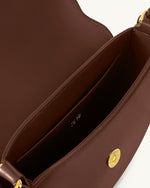Diana リングフラップ サドルバッグ - ブラウン