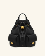 Avery ペブルド ドローストリング ユーティリティバックパック – ブラック