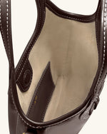 Brooke ミニ ベルト付き 装飾 トップハンドルバッグ - ダークブラウン