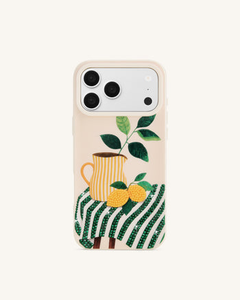 レモンピッチャー アートスマホケース - グリーン