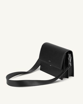 Mini Flap ミニショルダーバッグ -ブラック
