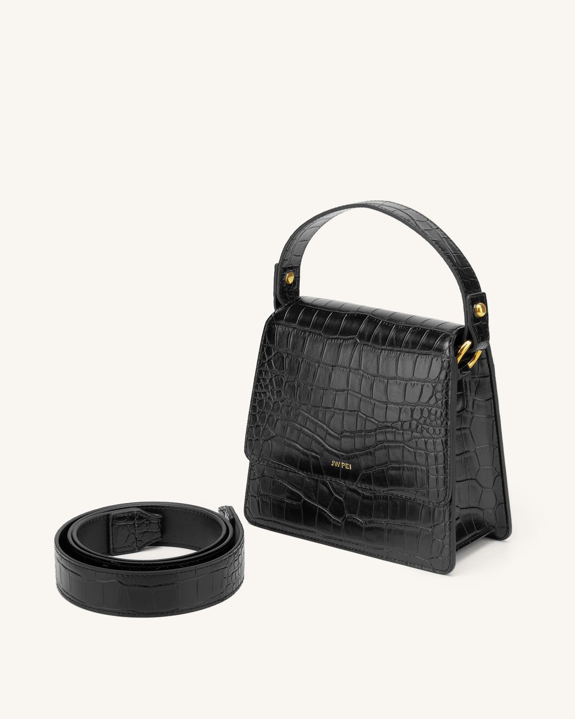 Top Handle & Satchel Bag - Croc Embossed - Friday By JW PEI - JW