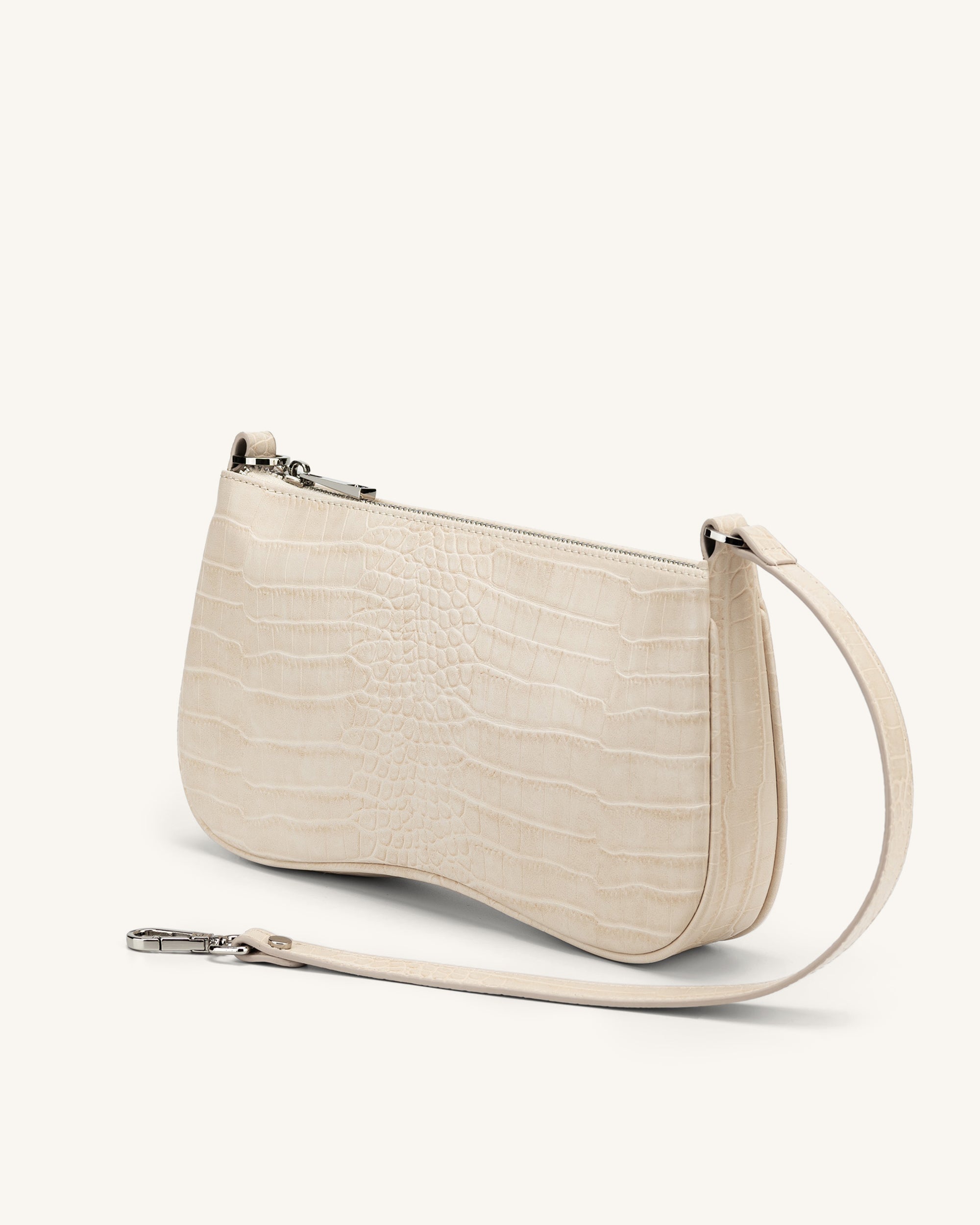 Ivory Baguette Bag - Croc Embossed - Friday By JW PEI - JW PEI