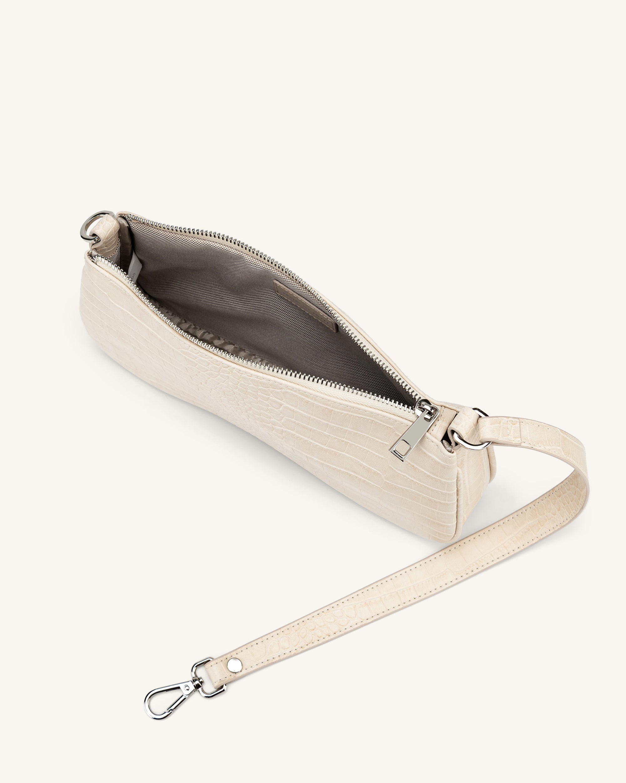 Ivory Baguette Bag - Croc Embossed - Friday By JW PEI - JW PEI