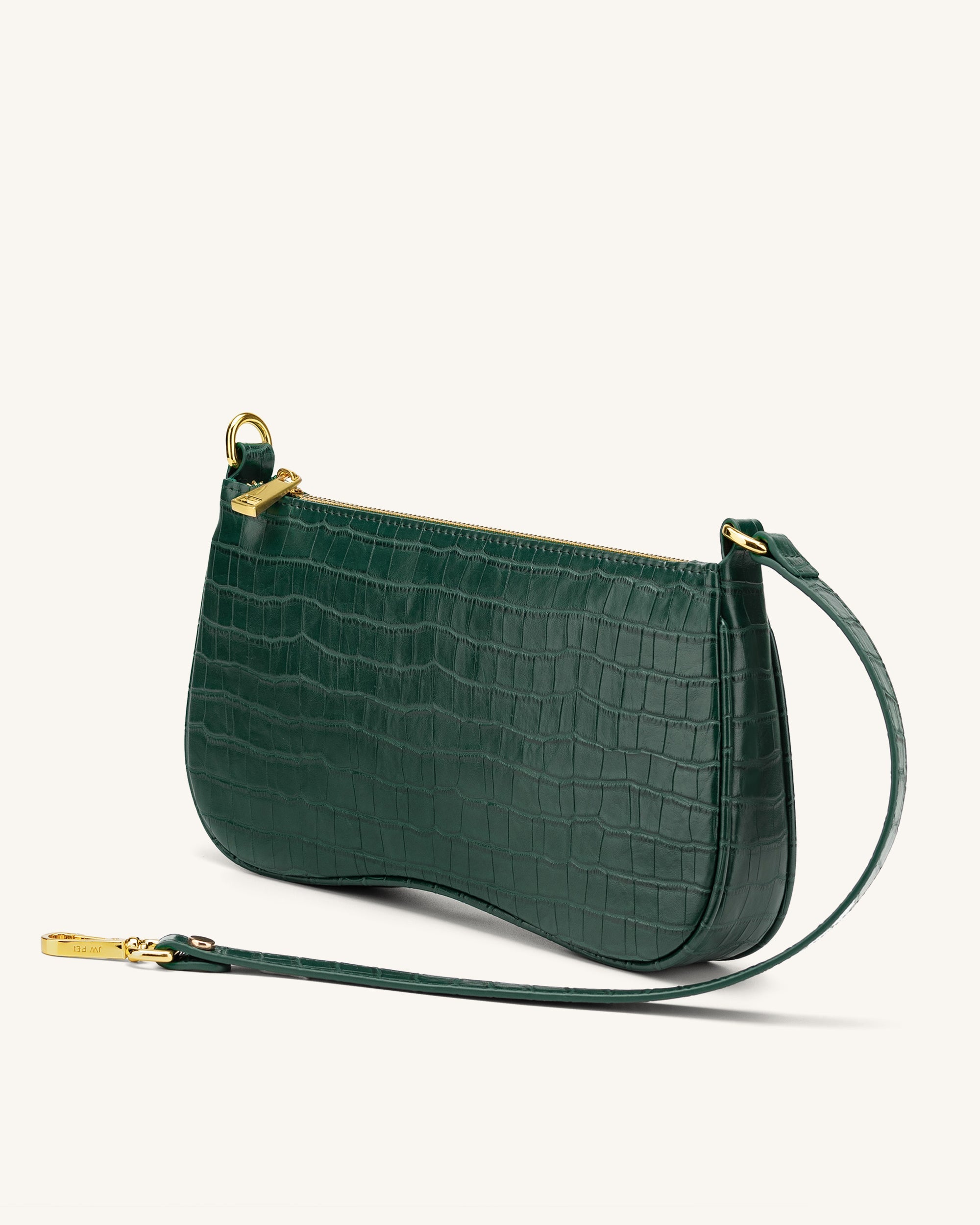 Fashion Baguette Bag - Dark Green Croc - Friday By JW PEI - JW PEI