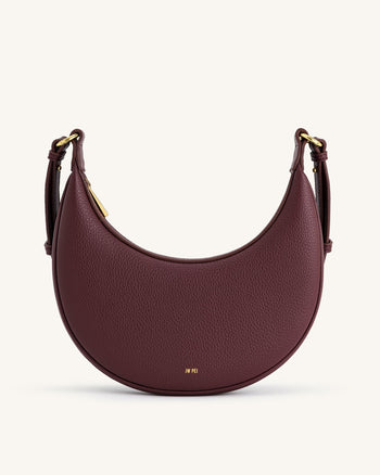 Carly ディープクラレットのミディアムショルダーバッグ