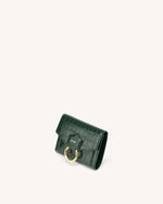 Stella 財布 - 濃い緑 クロコ型押し