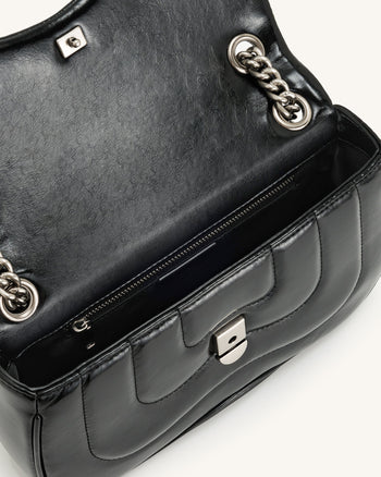 Tina チェーン クロスボディバッグ - ブラック